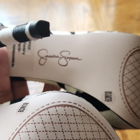 Jessica Simpson Zebra Stripe Heels (Never Worn) - Picture 4 of 7